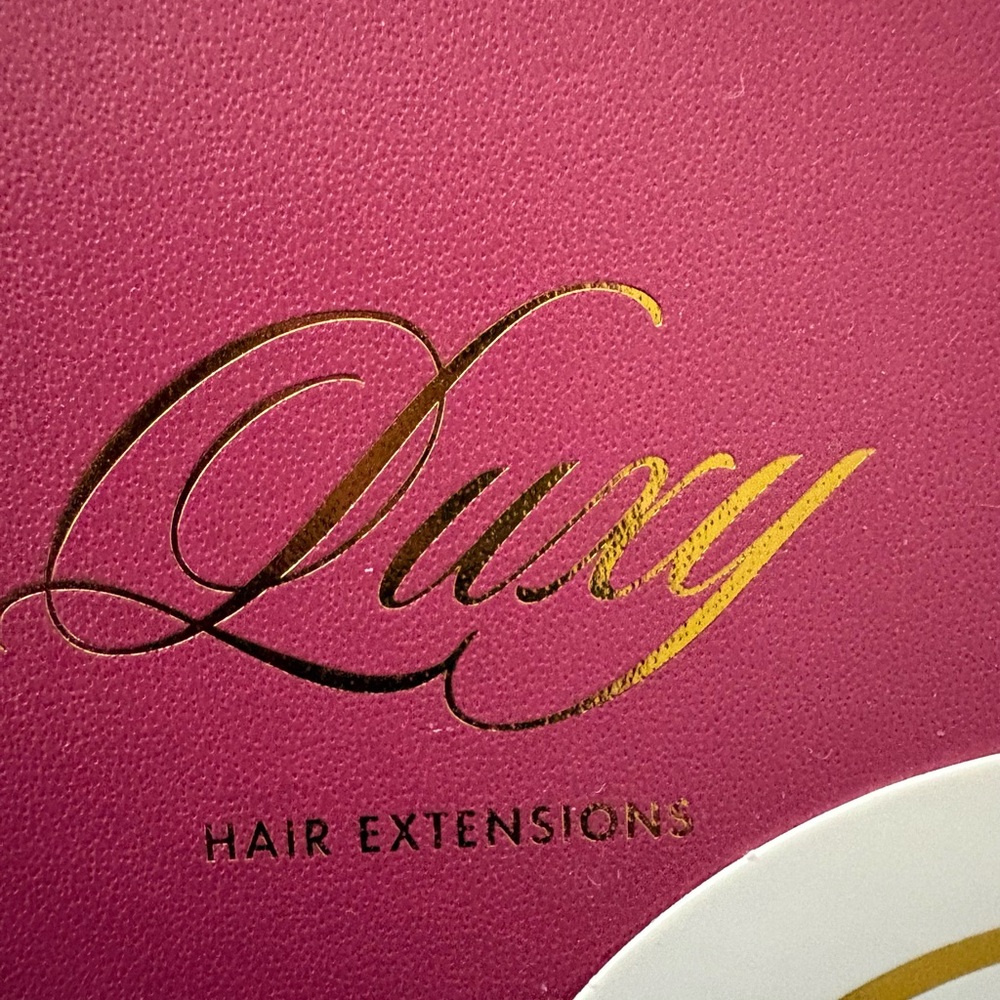 Lux Pink & Gold Hair Extensions Packaging